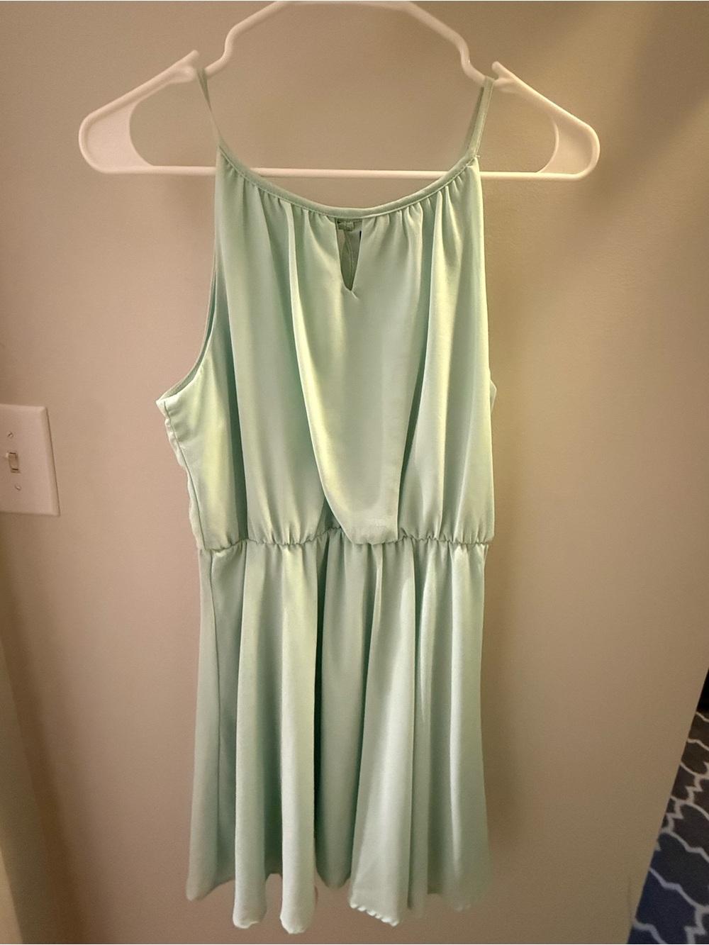 Womens’ Light Mint Green Spaghetti-Strap Dress